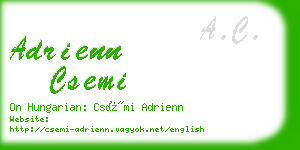 adrienn csemi business card